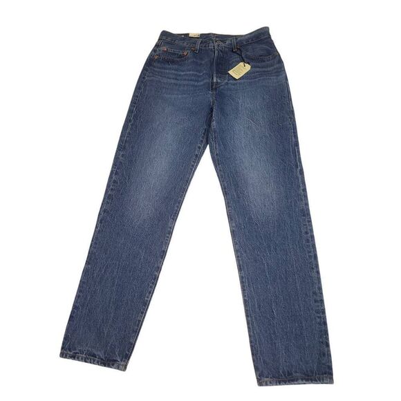 Levi's Premium 501 Mens Jeans Size 29×31 Straight Leg Button Fly Blue Denim Pant - Picture 1 of 12